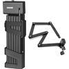 DINOKA Lucchetto Bici,lucchetto per bicicletta pieghevole portatile lungo 100 cm Altamente sicuro e durevole per bicicletta, moto e porta