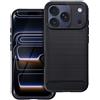 BCASE CUSTODIA B-CASE TPU SILICONE COVER CASE PER APPLE IPHONE 17 PRO CARBON METAL BLACK