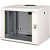 Digitus Armadio di rete 19 pollici 9 U - montaggio a parete - profondità 450 mm - portata 100 kg - Serie Unique - porta in vetro - grigio