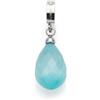 JEWELS BY LEONARDO Ciondolo Clip & Mix Lizzy - Ciondolo a catena in acciaio inox color argento - Catseye blu pastello - Gioielli regalo per donne - 024969, 3 cm, Acciaio inossidabile, Nessuna pietra