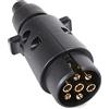 DARKGUARD 1 pezzo Spina 7Poli Rimorchio 12v,Spina 7Poli per Macchine Agricole, ISO1724,Impermeabile,Presa 7Poli 12v Maschio, Spina 7Poli per Rimorchio Trattori Portabici Auto RV (DG7PR-1)