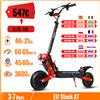 SUNNIGOO Scooter elettrico a doppio motore Velocità massima 60-65 km/h Portata 45-55 km Tipo C Assorbimento degli urti Pneumatici fuoristrada da 11 pollici Escooter pieghevole - 3600W 48V 21AH X7