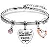 Tibond Bracciale Insegnante Braccialetto da Donna C'è bisogno di un grande cuore per Insegnare alle Piccole Teste Regalo di Festa dell'insegnante per Maestra (UN)
