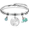 Tibond Bracciale Insegnante Braccialetto da Donna C'è bisogno di un grande cuore per Insegnare alle Piccole Teste Regalo di Festa dell'insegnante per Maestra (CI)