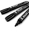 Pilot SCA-100, pennarello indelebile a punta tonda, con punta sottile di circa 4,5 mm, nero, confezione da 3 pennarelli (etichetta in lingua italiana non garantita)