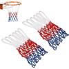 JJiaoLinin Reti da Basket,2 Pezzi Rete da Basket Professionale, Rete per Canestro Basket, Ricambio Rete Canestro12 Anelli, Adatta per Campi Scolastici, Basket, Interni ed Esterni (50 cm)