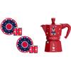 Bialetti 0005317 caffettiera manuale Moka Blu, Rosso