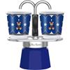 Bialetti SET MINI EXPRESS MR BLU caffettiera manuale Moka Nero, Blu, Acciaio inox