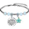 Tibond Regalo di Colleghe Bracciale da Donna Braccialetto con Bead Rosa Regalo di Amicizia Un Grande Collega è Difficile da Trovare. Difficile da Separarsi e Impossibile da Dimenticare