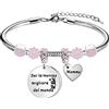 Tibond Regalo di Festa della Mamma Madre Bracciale da Donna Braccialetto con Bead Rosa Regalo di Compleanno Sei la Mamma Migliore del Mondo per Mamma Madre