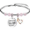 Tibond Regalo di Nonna Nipote Bracciale da Donna Braccialetto con Bead Rosa Regalo di Compleanno L'amore tra una Nonna e una Nipote è per Sempre per Nonna Nipote