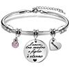 Tibond Bracciale Mamma Braccialetto da Donna Tieni a Mente Che Ti Voglio Bene, Mamma Regalo di Festa della Mamma per Madre Nonna (L'AMORE)