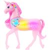 Barbie - unicorno luci brillanti, cavallo con 20 combinazioni interattive di luci, suoni e musica