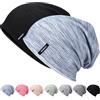 HAMUNI Berretto da Uomo Slouch Beanie Berretto da Donna Leggero Antivento Mütze Sottile Mütze Morbida e Traspirante Longbeanie Ideale per Primavera Autunno e Inverno, Taglia unica