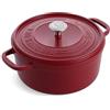 GreenPan Featherweights Forno Olandese in Ceramica Antiaderente, 22 cm/3 Litri, Casseruola in Ghisa con Coperchio, Senza PFAS, Induzione, Sicuro al Forno, Rosso
