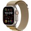 Apple Watch Ultra 2 GPS + Cellular 49mm Natural Titanium Case with Tan Alpine Loop - Large