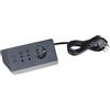 BTICINO Colore Grigio, CONFEZIONE 1 *** Bticino multipresa da scrivania prese bipasso presa tedesca e usb a+c