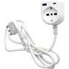 Ecova 30262 prolunga 1 presa p40 schuko 16a con usb-a 18w e usb-c 20w pd