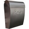 NACH Sylvia UH-1001BLK - Cassetta postale moderna da parete, per esterni, in acciaio zincato antiruggine, 38 x 30 x 13 x 13 cm, colore: nero
