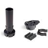 Emuca - Gambe per mobili, Piedi per mobile in plastica colore nero, Set di 4 piedini regolabili di altezza 120mm