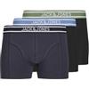 JACK & JONES Jacteddy Solid Trunks 3 Pack, Nero, XX_l (Pacco da 3) Uomo