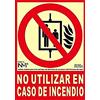 Normaluz SEÑAL DE EXTINCIÓN NO UTILIZAR EN CASO DE INCENDIO CLASE B (PVC 0.7MM) 21X30CM