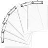Belle Vous Set 6 Cartelline Trasparenti - Cartellina Porta Documenti A4 Rigida con Pinza - Cartella Portadocumenti da Scrivania - Cancelleria Accessori Ufficio - Portablocco A4-22,5 x 32,3 cm
