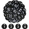 kiki fancy 50 targhette in metallo per chiavi, numeri da tavolo, etichette per guardaroba, impermeabili, piccole etichette identificative con foro adatto per ristorante, bar, auto, dormitorio, armadietti, hotel,