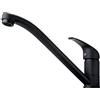 Hapilife Rubinetti da cucina neri opachi Hapilife Contemporaneo Monoblocco Monoblocco Girevole a 360° Rubinetto Lavello Cucina Bocca Lunga Bocca Bassa