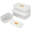 BELLE VOUS 3 Contenitori per Alimenti - 300ml, 700ml, 1000ml Set con Coperchi Ermetici - Vaschette di Plastica Meal Prep - per Frigorifero Freezer e Microonde - Scatole Ermetiche Salvaspazio da Cucina
