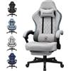 Sedia da Gaming Work Ufficio Ergonomica Reclinabile Poggiapiedi Gamer PC Console