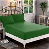 Elegant Comfort 1500, Lenzuolo con angoli profondi (40,64 cm), di qualità alberghiera, in morbida microfibra, resistente alle pieghe e allo sbiadimento, per matrimoniale, verde (hunter green)