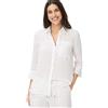 BRAX Style Vicki Camicetta in Lino con Bottoni nascosti, 48 Rose Quartz, 44