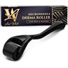Lexi White Beauty Beard Roller Cura della barba Agente di crescita della barba | Set per la cura della barba a rullo per barba | Kit per la crescita della barba Derma Roller Agente per la crescita della barba (0,25 mm)