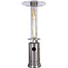Ke Grill KE52920/Inox Stufa Fire Glass Fungo per Esterni Colore Inox Gas Bombola Trasportabile Potenza 13 kW 20MQ