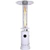 Ke Grill KE52920/W Stufa Fire Glass Fungo per Esterni Colore Bianco Gas Bombola Trasportabile Potenza 13 kW 20MQ