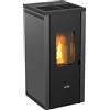 KING Stufa a pellet EVO92 5.0 ,colore Grigio, 8,3 Kw-n, Ermetica, rivestimento in acciaio