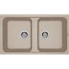 Elleci Life 450 Granitek Avena 51 Lavello da Cucina 2 Vasche ad Incasso 86X50 cm in Fragranite