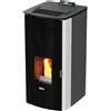 King Stufa a pellet KING 17DD IDRO bianca, Termostufa Ventilata 17KW-N, Rivestimento in acciaio, con telecomando