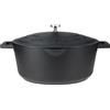 Master Class MasterClass Casseruola ovale in alluminio fuso con coperchio autoabbronzante più leggera della ghisa antiaderente, nera, da piano cottura a forno, 30 cm, 6 litri