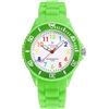 Alienwork Kids Orologio di Apprendimento Bambini Ragazzi Ragazze Verde Bracciale in Silicone Multicolore bambini Impermeabile 5 ATM Tempo di Apprendimento
