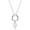 Swarovski Mesmera Collana Pendente, Gioiello Versatile con Zirconia, Pietre Scintillanti a Taglio Misto, Chiusura a Scorrimento, Placcatura in Tonalità Rodio, 38-45 cm, 2,2 x 1 cm