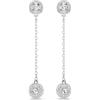 Swarovski Una Angelic Orecchini Pendenti, Gioielli Versatili con Cristalli Swarovski, Taglio Round, Motivo Double Face, Placcatura in Tonalità Rodio, 5,2 x 0,8 cm, peso (singolo orecchino) 2,55 g
