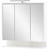 Schildmeyer Carlos - Armadietto a specchio, materiale a base di legno con mensola, 65 cm, bianco