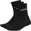 adidas Unisex - Adulto Linear Crew Cushioned Socks 3 Pairs, Black / White, 6.5-8