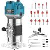 VBOOLAS Fresa per legno professionale, 800 W, 30000 giri/min, fresa per palmi a mano con 15 pezzi 1/4 fresa con pinza da 6,35 mm, fresatrice per bordi in alluminio per smussatura, scanalatura, taglio