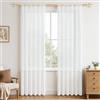 MRTREES Tenda camera da letto tende bianco 2 set Trasparente bianco 140X240cm(LXA) Tenda voile semitrasparente soggiorno look moderno lino per cucina, camera dei bambini, soggiorno e camera da letto