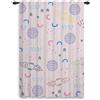 ggaimwf Tende spaziali per la cameretta dei bambini Pianeta razzo Motivo stella universo Tende rosa piega a matita per la cameretta dei ragazzi Porta della sala giochi 107x160cm 1 Pannello