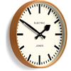 Jones Clocks® Tiger Orologio a parete | Orologio moderno della stazione rotonda | 30cm | Arancione | Look di design interessante per cucina, soggiorno o ufficio