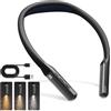 LQWELL Lampada da lettura a LED con 3 colori e 3 livelli di luminosità regolabili, pieghevole, portatile, ergonomica, ricaricabile per lettori, uncinetto, cucito, maglia